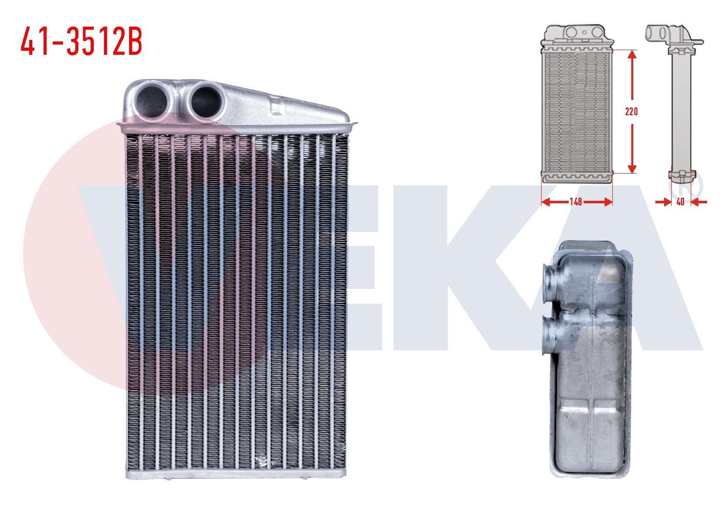 KALORIFER RADYATORU BRAZING RENAULT MEGANE II (BM0/1,CM0/1) 1.5 DCI AKSESUARLI 2002-2008  -  41-3512B