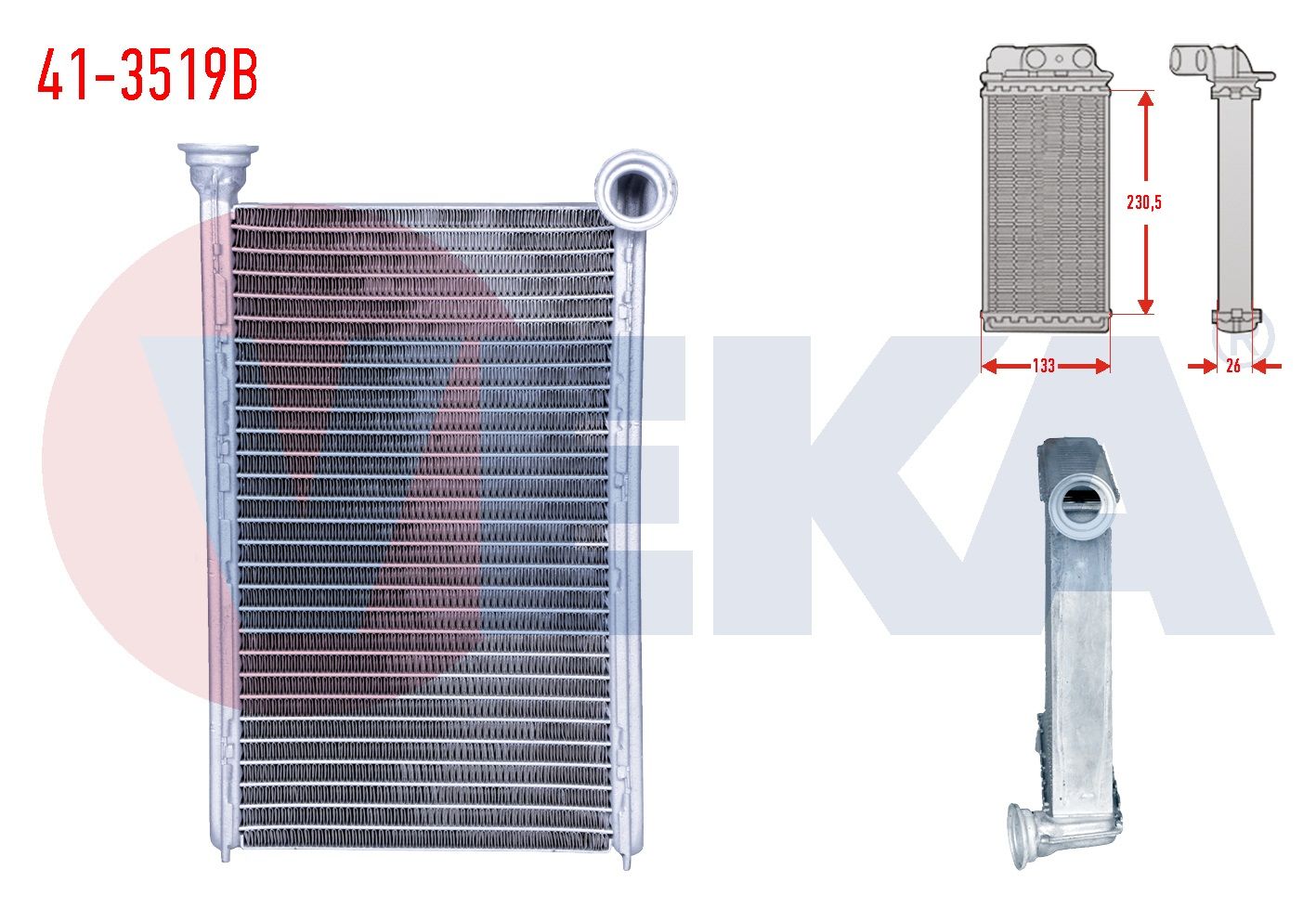 KALORIFER RADYATORU BRAZING RENAULT MEGANE II (BM0/1,CM0/1) 1.5 DCI 2008-2010 - 41-3519B