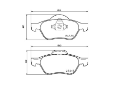 FREN BALATASI ON MEGANE II-LAGUNA II-SCENIC II 03-09 1.6-16V-1.5DCI-CLIO III 06- 2.0-16V - MAİS 410601237R