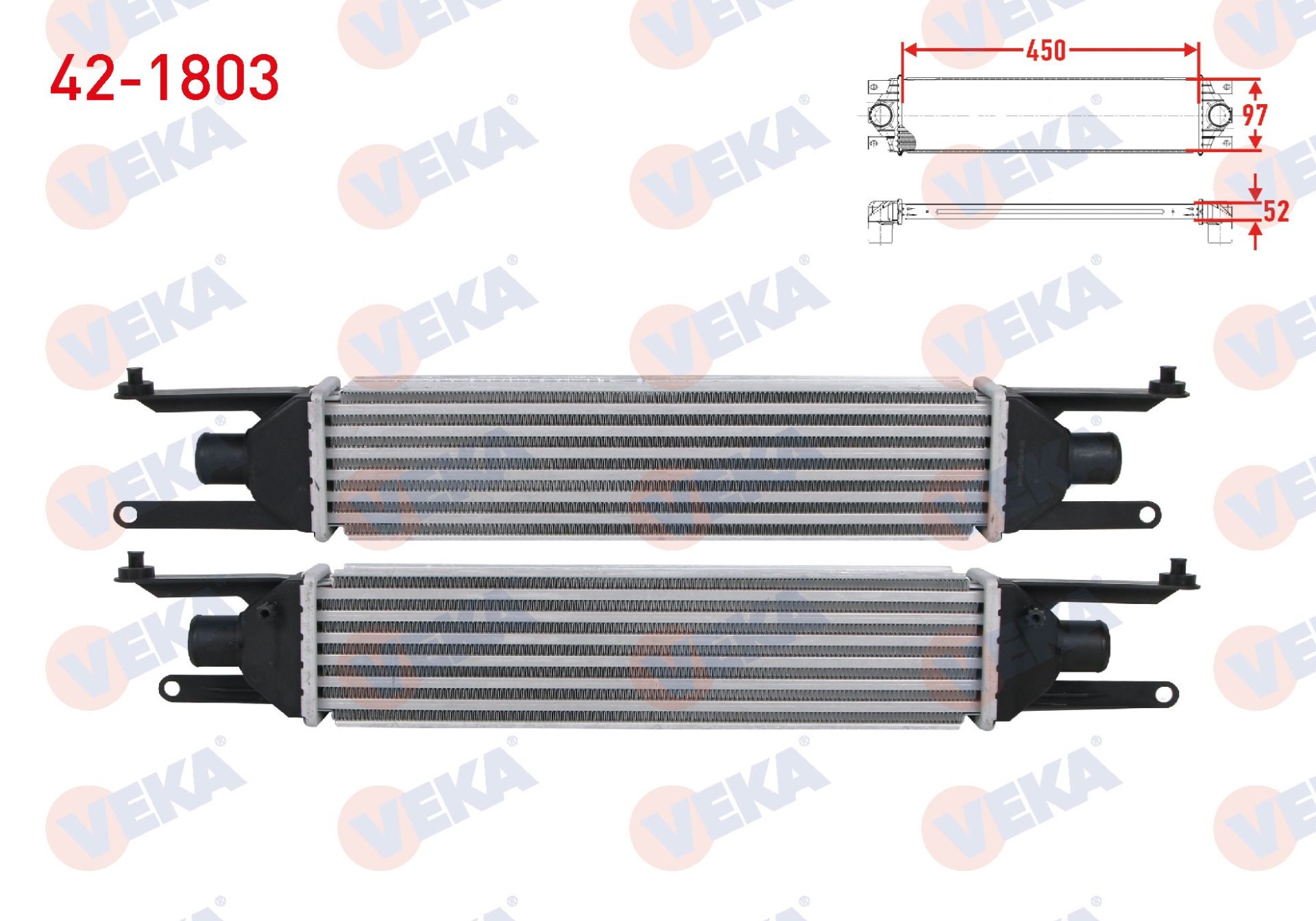 TURBO RADYATORU (INTERCOOLER) FIAT LINEA (323) 1.3 MJT 2007-  -  42-1803