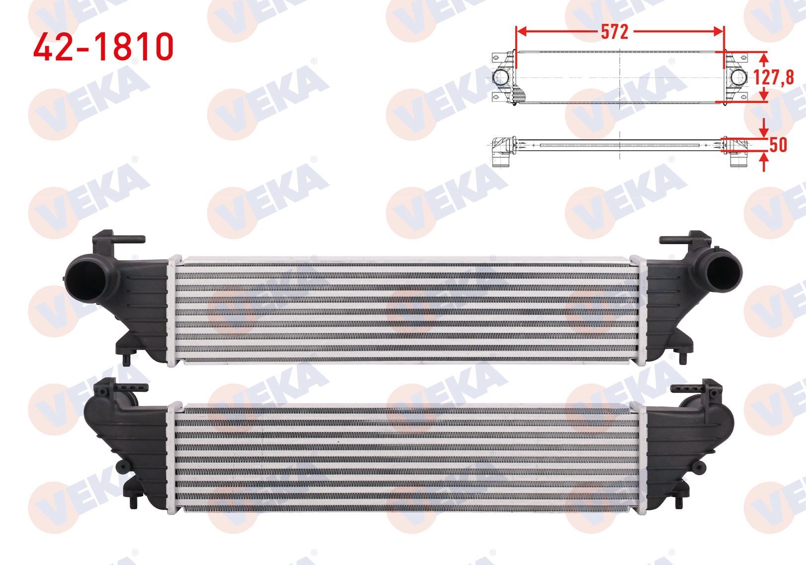 TURBO RADYATORU (INTERCOOLER) FIAT EGEA 1.3 MJT 2015-  -  42-1810