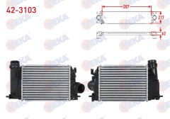 TURBO RADYATORU (INTERCOOLER) RENAULT MEGANE IV 1.5 Dci, BluedCi- 2015- / TALISMAN 1.5 dCi 2015- / KADJAR 1.2 TCe, 1.5 BlueDci 2015- / NISSAN QASHQAI II (J11) 1.5 Dci 2013-  - 42-3103