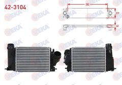 TURBO RADYATORU (INTERCOOLER) NISSAN QASHQAI (J11) 1.6 DCI 2014-  -  42-3104