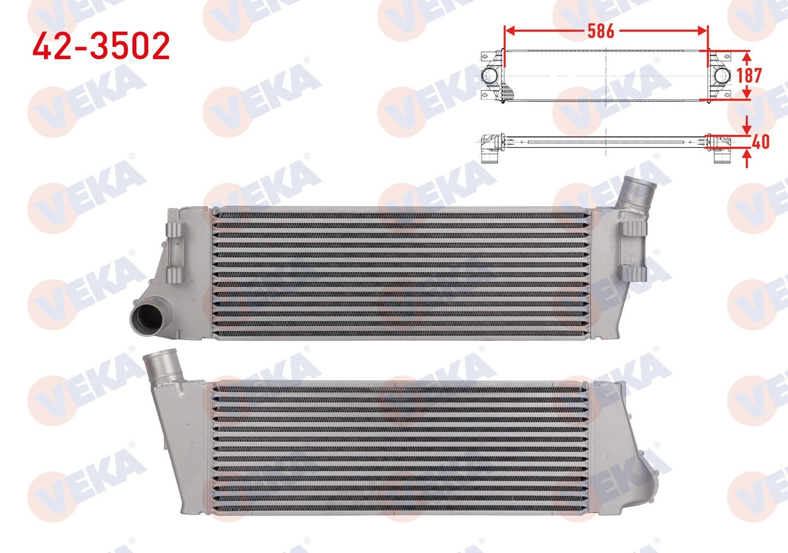 TURBO RADYATORU (INTERCOOLER) RENAULT MEGANE II (BM0/1,CM0/1) 1.5 DCI 2002-2008  - 42-3502