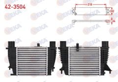 TURBO RADYATORU (INTERCOOLER) RENAULT CLIO III (BR0/1,CR0/1) 1.5 DCI 2005-2012  - 42-3504