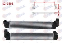 TURBO RADYATORU (INTERCOOLER) DACIA DUSTER 1.5 DCI (K9K 892-894-896-898) 2012-  - 42-3505