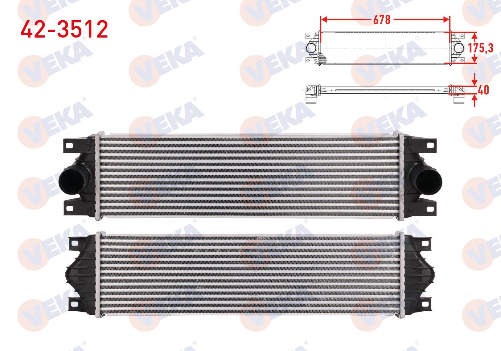 TURBO RADYATORU (INTERCOOLER) RENAULT MASTER II (FD) 1.9 DCI 1998-2010  -  42-3512