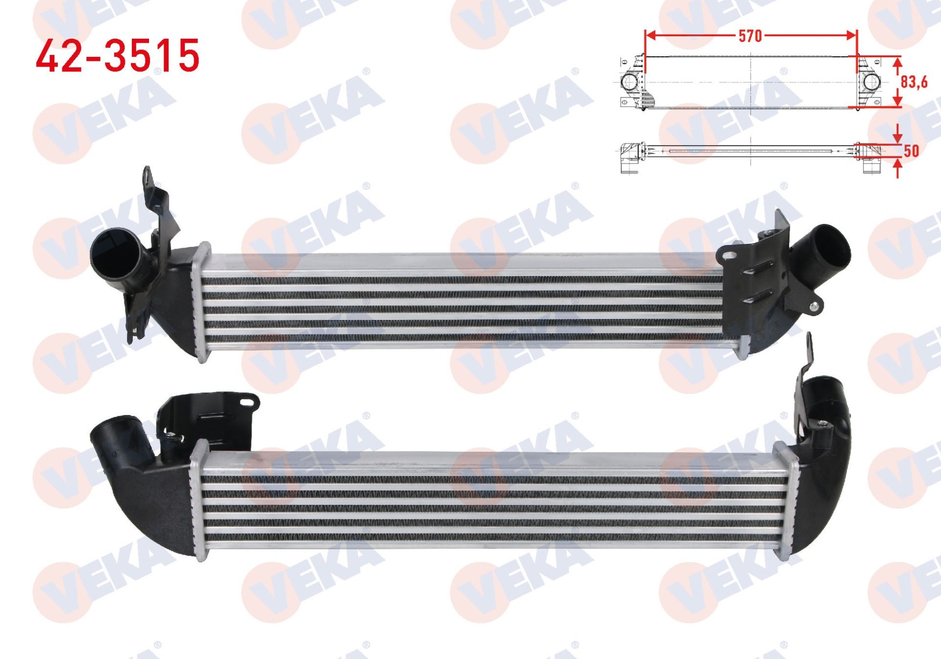 TURBO RADYATORU (INTERCOOLER) RENAULT CLIO II (BB0/1/2,CB0/1/2) 1.5 DCI 1998-2005 -42-3515