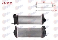 TURBO RADYATORU (INTERCOOLER) (SEGMANLI) RENAULT KANGOO Express (FC0/1_) 1.5 DCI 2008-  - 42-3520