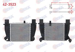 TURBO RADYATORU (INTERCOOLER) RENAULT CLIO III 1.5 DCI 2005-2012/ NISSAN NOTE 1.5 DCI 2006-2013  - 42-3523