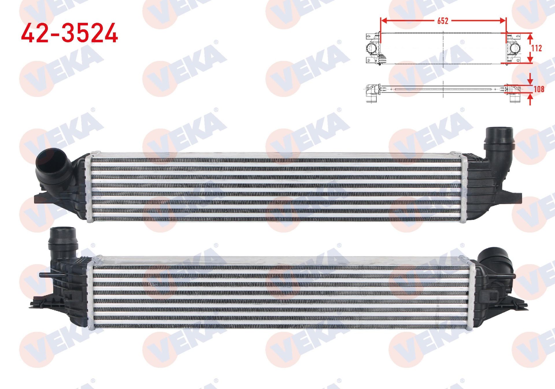 TURBO RADYATORU (INTERCOOLER) RENAULT LAGUNA III 2.0 DCI - 2.0i 16v A-T 2007-  - 42-3524