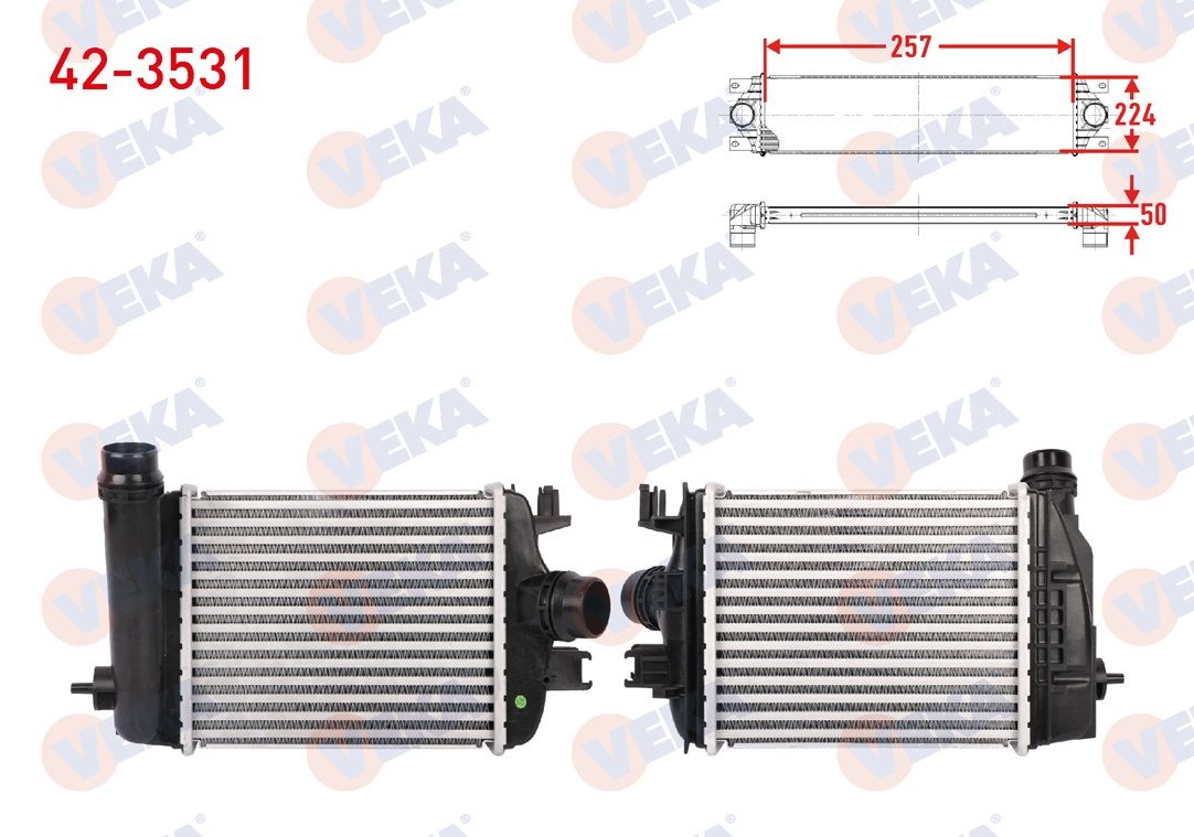 TURBO RADYATORU (INTERCOOLER) RENAULT CLIO V 1.3 TCe 2020-  -  42-3531