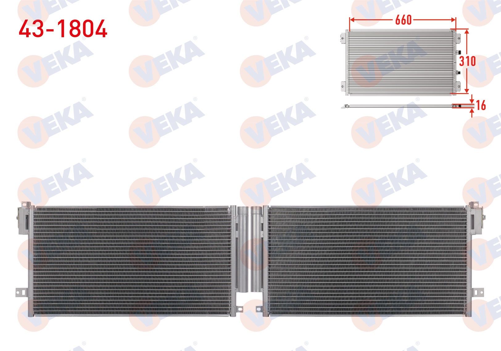 KLIMA RADYATORU FIAT GRANDE PUNTO (199) 1.3 MJT 75 HP M-T 2005-2012  -  43-1804