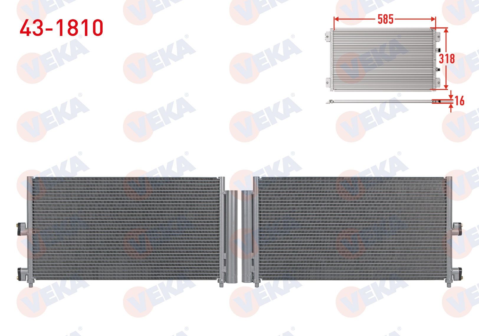 KLIMA RADYATORU FIAT DOBLO (119,223) 1.3 MJT 2001-2010  - 43-1810