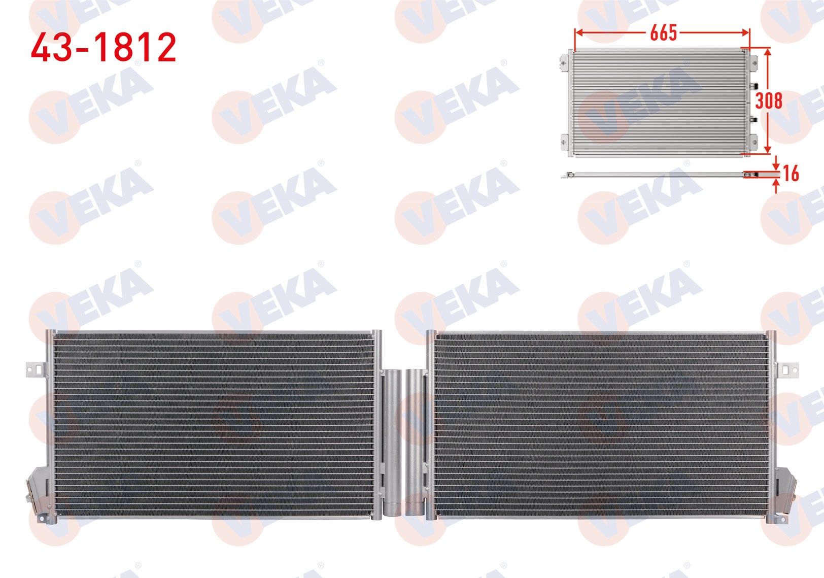 KLIMA RADYATORU FIAT DOBLO (152,263) 1.3 MJT 2010-  - 43-1812