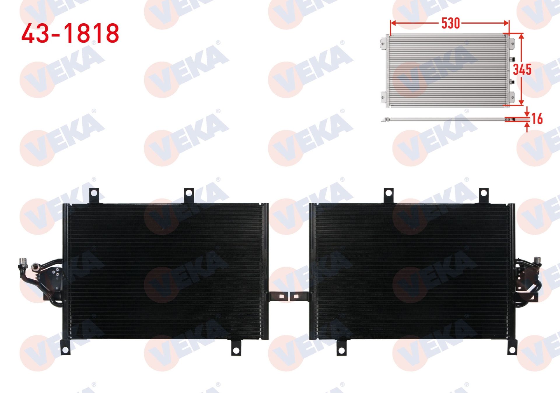 KLIMA RADYATORU FIAT TEMPRA 1.4i 1992-1999   -  43-1818
