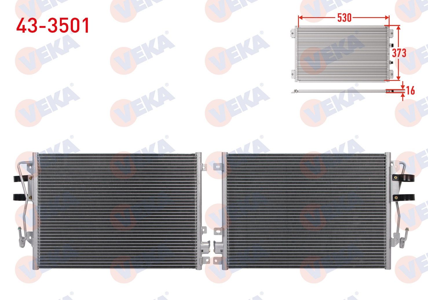 KLIMA RADYATORU RENAULT KANGOO (KC0/1) 1.5 DCI 1998-2008  - 43-3501