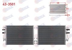 KLIMA RADYATORU RENAULT KANGOO (KC0/1) 1.5 DCI 1998-2008  - 43-3501