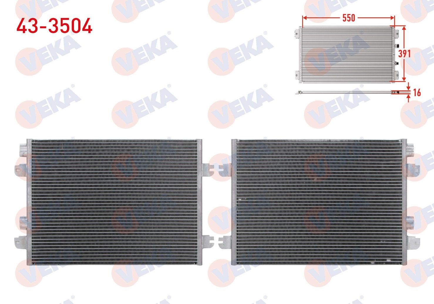 KLIMA RADYATORU DACIA LOGAN (LS) 1.5 DCI 65 HP M-T 2004-2012  - 43-3504