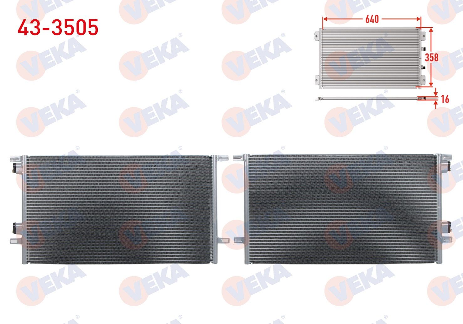 KLIMA RADYATORU RENAULT LAGUNA I (B56,556) 1.6i M-T 1993-2001  -  43-3505