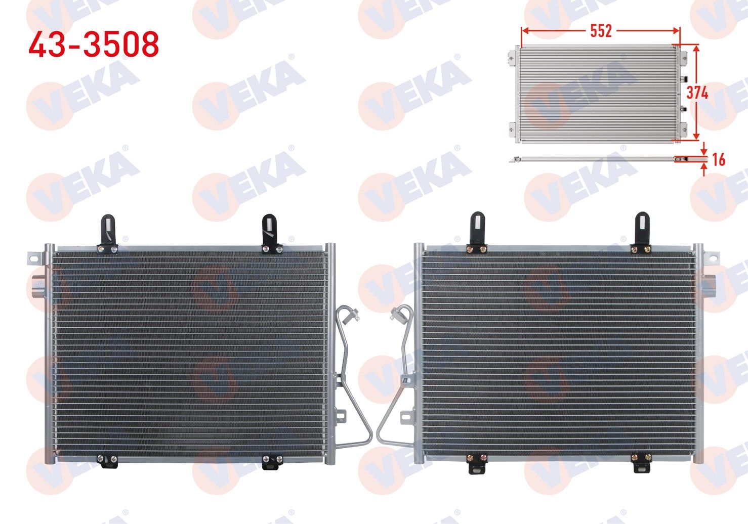 KLIMA RADYATORU RENAULT CLIO SYMBOL 1.2 M-T 1998-2005  -  43-3508