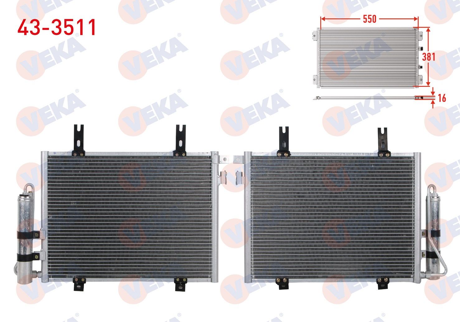 KLIMA RADYATORU RENAULT CLIO SYMBOL 1.2 M-T 1998-2005  -  43-3511