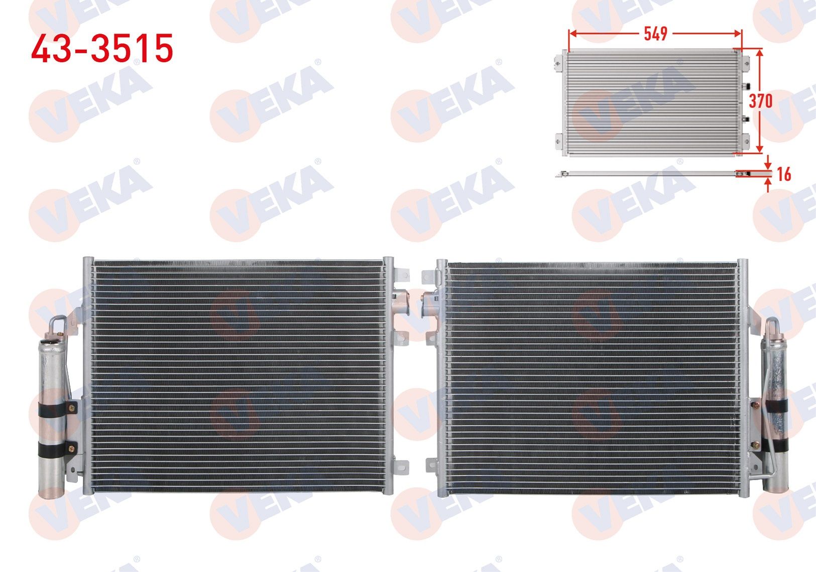 KLIMA RADYATORU RENAULT KANGOO (KC0/1) 1.5 DCI TUPLU M-T 1998-2008  -  43-3515