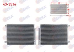 KLIMA RADYATORU RENAULT CLIO IV 2012-2020/ CAPTUR 2013-/ DACIA DOKKER 2012-/ DUSTER 2012-/ LOGAN II 2012-/ SANDERO STEPWAY 2012- - 43-3516