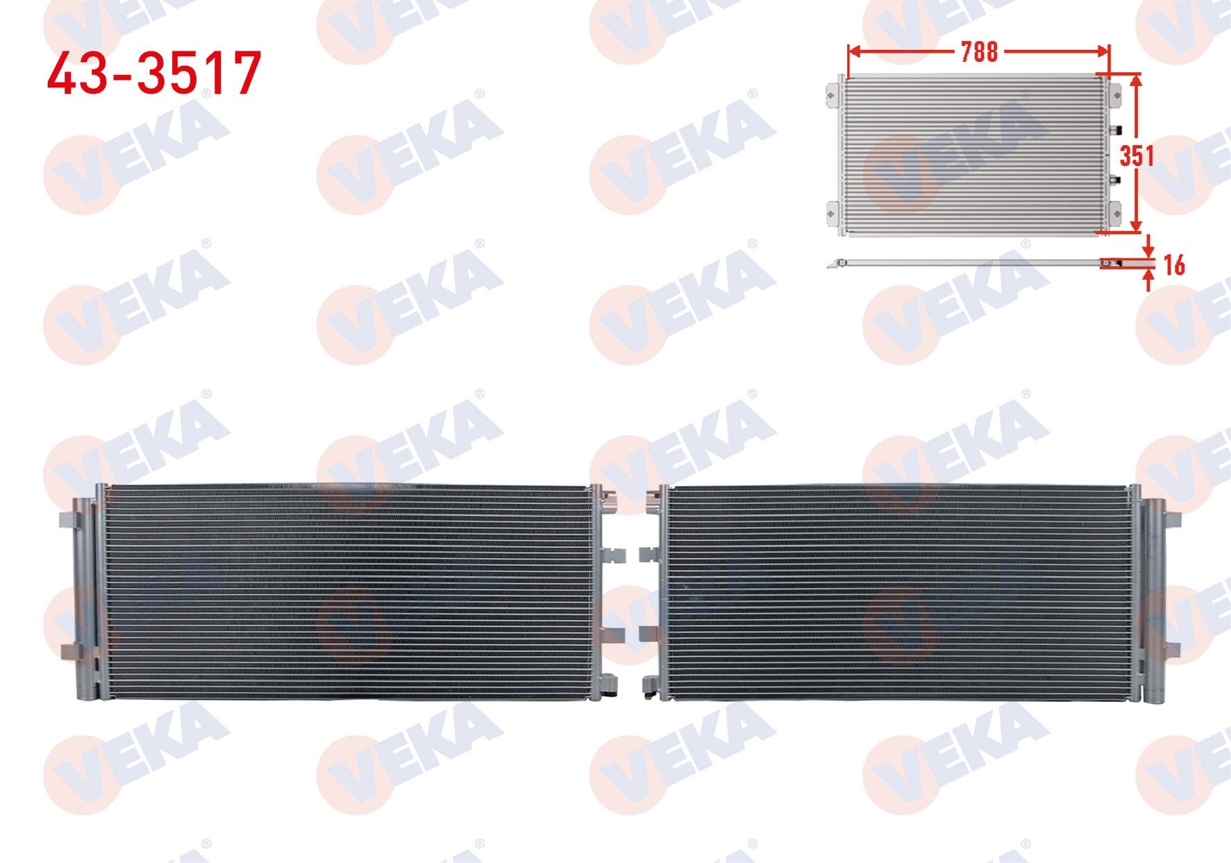 KLIMA RADYATORU RENAULT MASTER III (FV) 2.3 DCI 2010-   -  43-3517