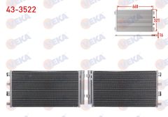 KLIMA RADYATORU DACIA DUSTER 1.5 DCI 108 HP 2009-2012  -  43-3522