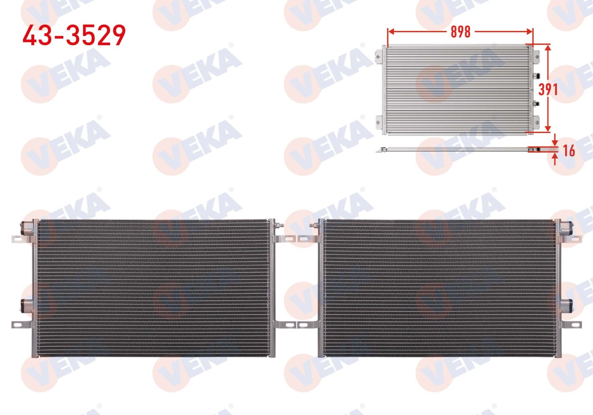KLIMA RADYATORU RENAULT LAGUNA II (BG0/1) 1.6i 16v 2001-2007  -  43-3529